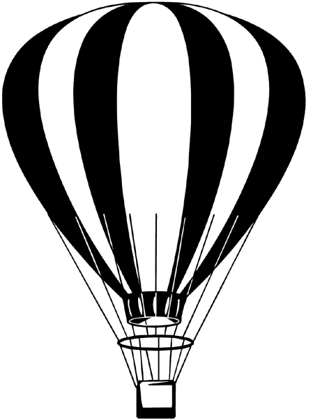 Hot air balloon vinyl sticker. Customize on line.       Aeroplanes And Space Travel Hot Air Balloon 002-0077  